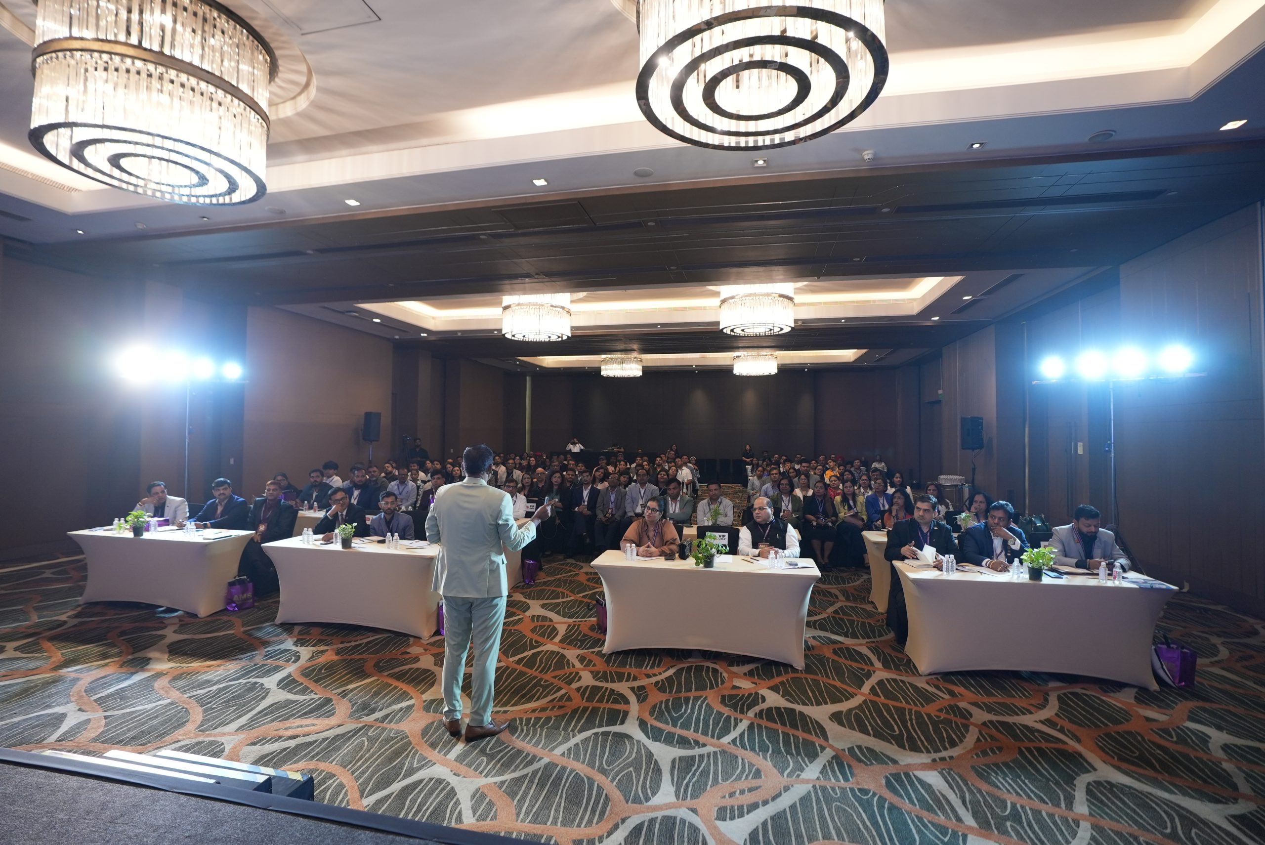 Attendees celebrating together during the event